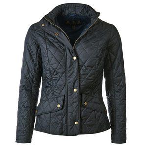 Barbour Flyweight Cavalry Quilted Jacket in Navy Size UK 8 USA 4